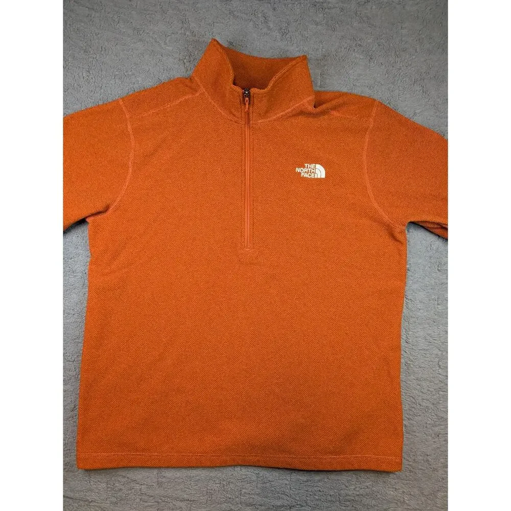 Men's The North Face 1/4 Zip Pullover, Orange - Size XL